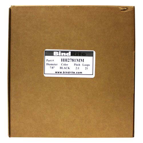 Renz Premium 7/8" Black 2:1 Twin Loop Ring Wire - 100pk