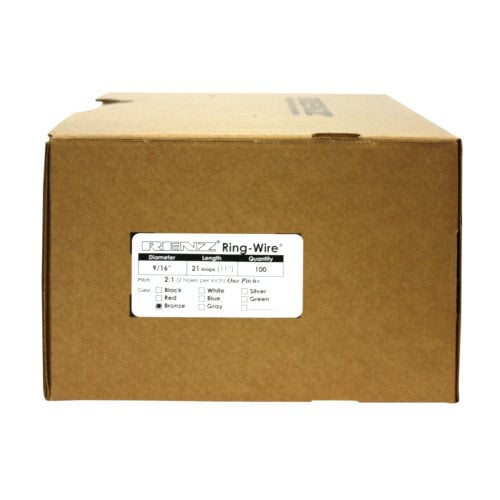 Renz Premium 9/16" Bronze 2:1 Twin Loop Ring Wire - 100pk
