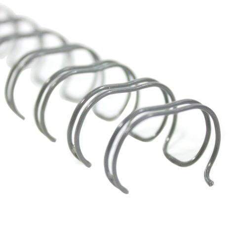 Renz Premium 9/16" Gray 2:1 Twin Loop Ring Wire - 100pk