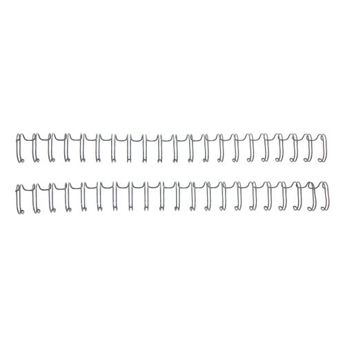 Renz Premium 9/16" Gray 2:1 Twin Loop Ring Wire - 100pk