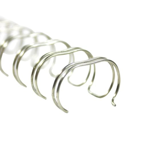 Renz Premium 9/16" Silver 2:1 Twin Loop Ring Wire - 100pk