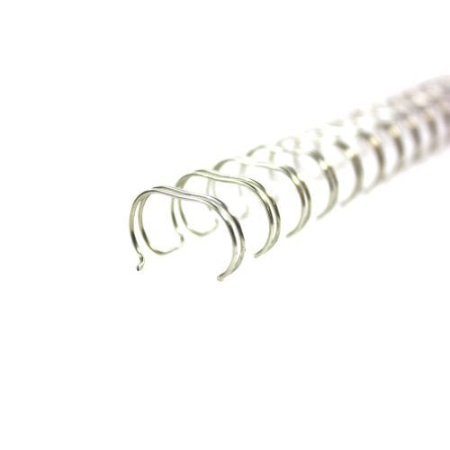Renz Premium 9/16" Silver 2:1 Twin Loop Ring Wire - 100pk