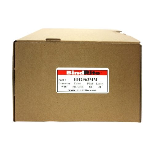 Renz Premium 9/16" Silver 2:1 Twin Loop Ring Wire - 100pk