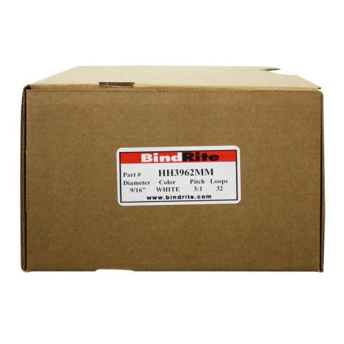 Renz Premium 9/16" White 3:1 Twin Loop Ring Wire - 100pk