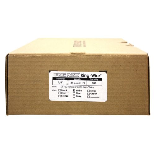 Renz Premium White 2:1 Twin Loop Ring Wire