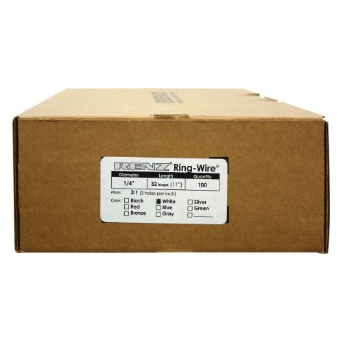 Renz Premium White 3:1 Twin Loop Ring Wire