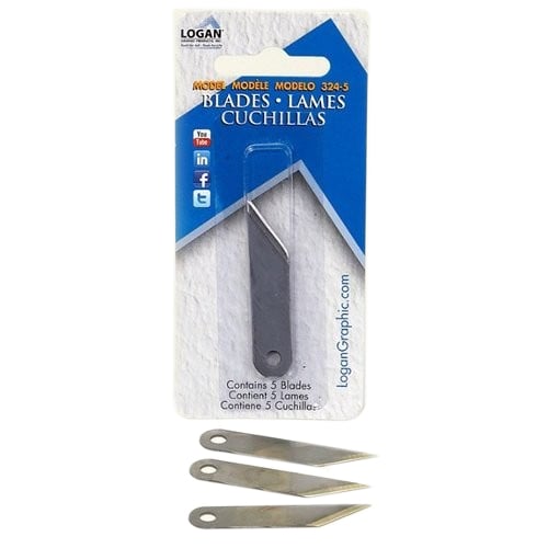 Replacement Blades for Logan Oval & Circle Mat Cutter - 5pk