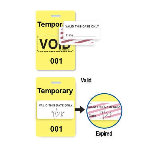 Reusable Plastic VOIDbadge - Temporary - 100pk