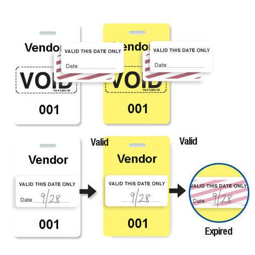 Reusable Plastic VOIDbadge - Vendor - 100pk