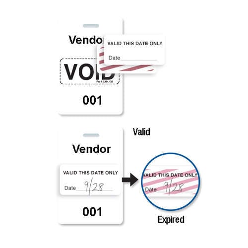Reusable Plastic VOIDbadge - Vendor - 100pk