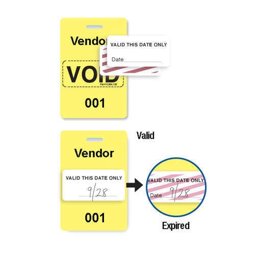 Reusable Plastic VOIDbadge - Vendor - 100pk