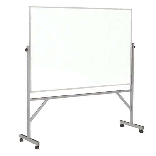 Reversible Porcelain Magnetic Whiteboard w/ Aluminum Frame