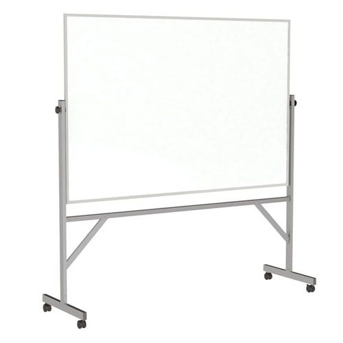 Reversible 72"x53" Porcelain Magnetic Whiteboard w/ Aluminum Frame