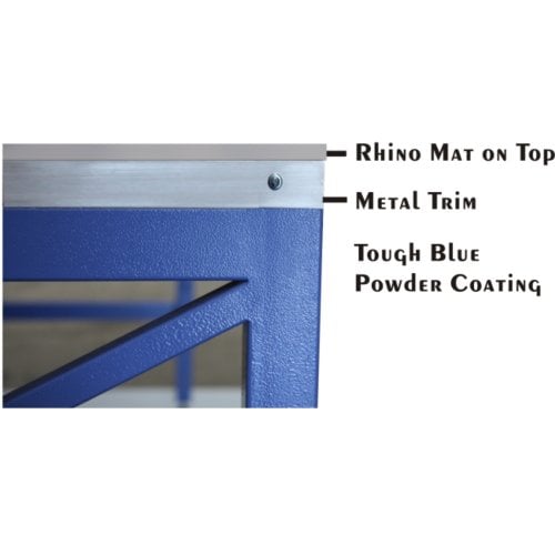 4' x 10' Rhino Work Table with 3/4" MDF Top and Cutting Mat