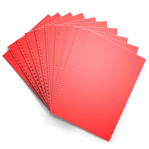 Vibrant Rocket Red 24lb Punched Binding Paper - 500 Sheets at ...