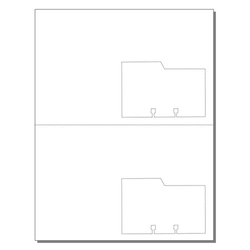 Rotary File Cards 2 Up Note Card With Left Tabs - 250 Sheets