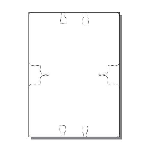 Rotary File Cards 2 Up With Center Tabs on 4"x 5.5" Sheet  - 250 Sheets