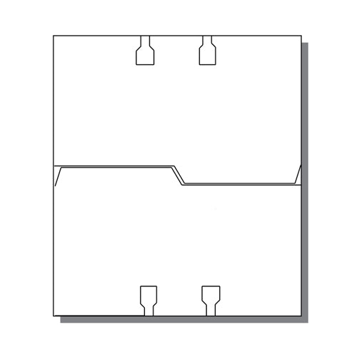 Rotary File Cards 2 Up With Right Tabs on 4.5" x 4" Sheet - 500 Sheets