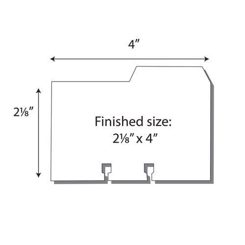 Rotary File Cards 2 Up With Right Tabs on 4.5" x 4" Sheet - 500 Sheets