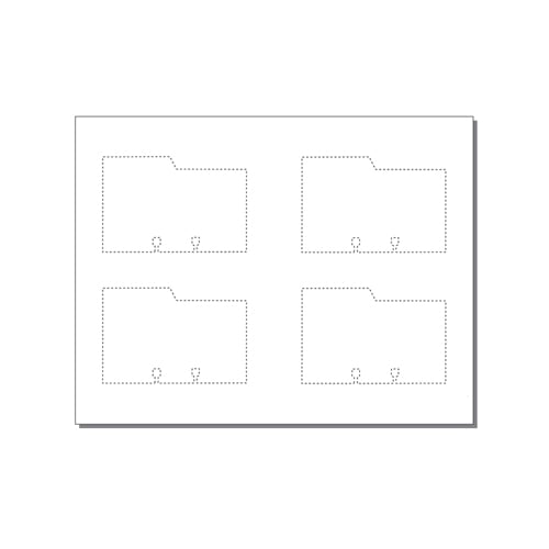 Rotary File Cards 4 Up With Left Tabs - 250 Sheets
