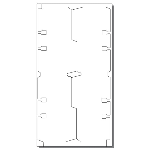 Rotary File Cards 4 Up With Right Tabs on 9" x 4.5" Sheet - 250 Sheets