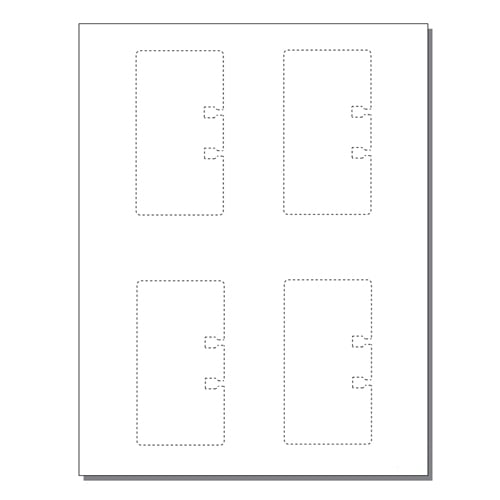 Rotary File Cards 4 Up Without Tabs - 250 Sheets