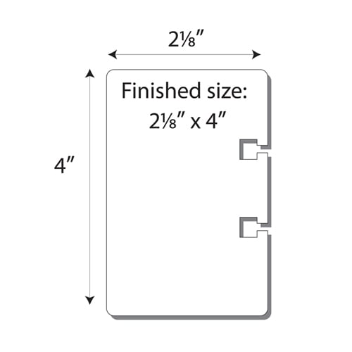 Rotary File Cards 4 Up Without Tabs - 250 Sheets