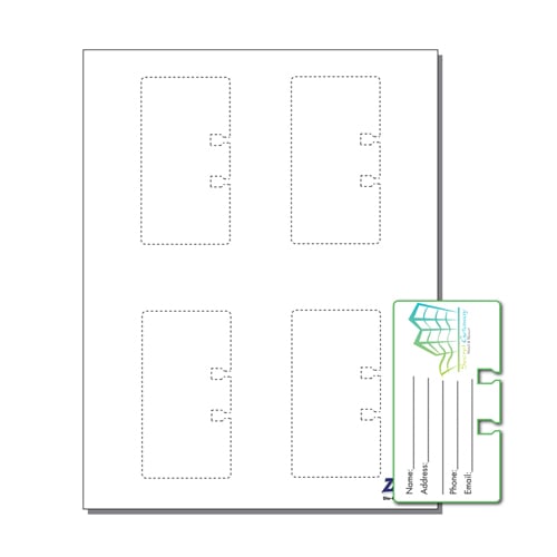 Rotary File Cards 4 Up Without Tabs - 250 Sheets