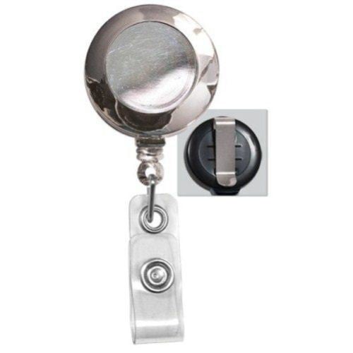 Round Badge Reel with Belt Clip - 25pk