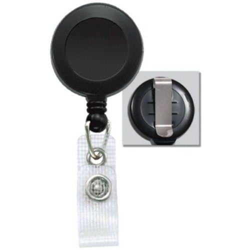 Round Badge Reel with Belt Clip and Reinforced Strap