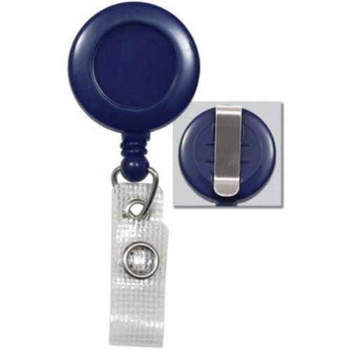 Round Badge Reel with Belt Clip and Reinforced Strap