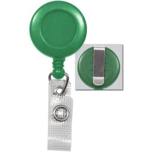 Round Badge Reel with Belt Clip and Reinforced Strap