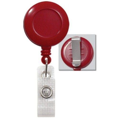 Round Badge Reel with Belt Clip and Reinforced Strap