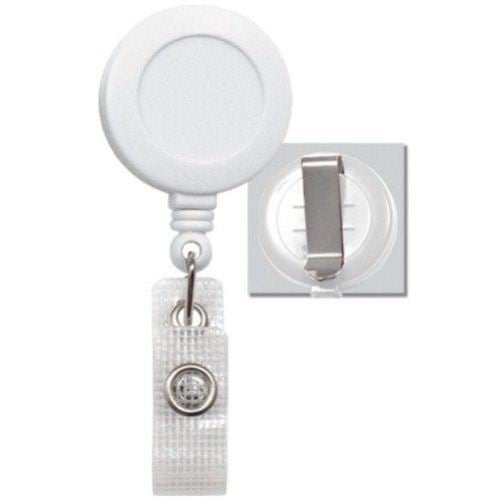 Round Badge Reel with Belt Clip and Reinforced Strap
