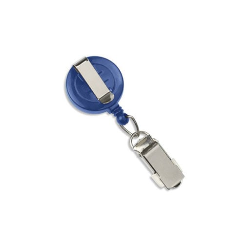 Round Badge Reel with Card Clamp and Slide Clip - 25pk