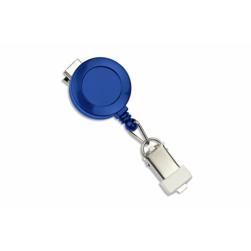 Round Badge Reel with Card Clamp and Swivel Clip - 25pk