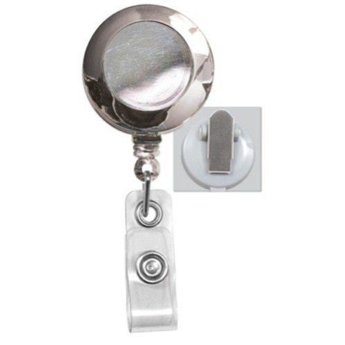 Round Badge Reel with Spring Clip - 25pk