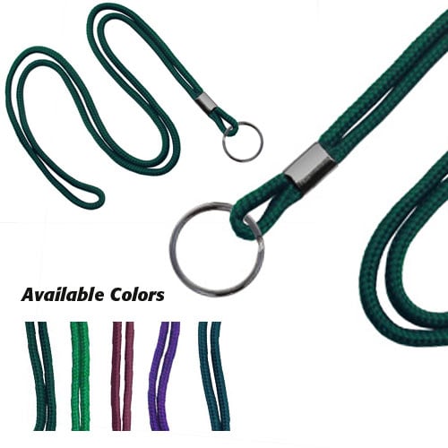Round Braid Lanyards 1000 Pack with Black Split Ring - 36