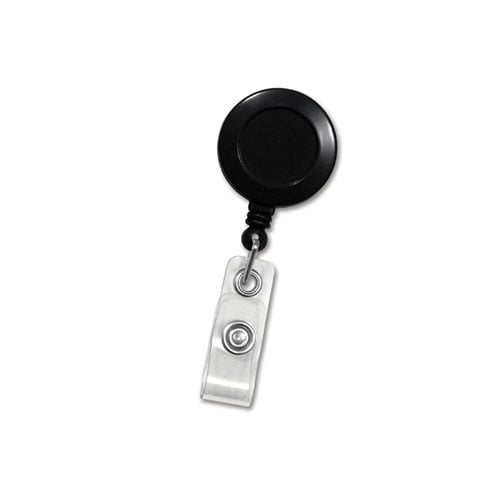 Round Retractable Badge Reel with Slide Clip - 25pk