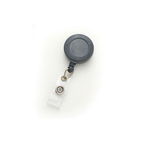 Round Retractable Badge Reel with Slide Clip - 25pk
