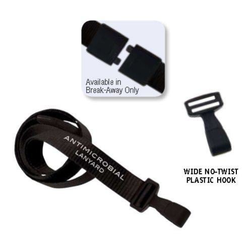 Royal Anti-Microbial Break-Away Lanyard with Plastic Hook - 100pk