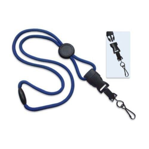 Royal Blue Round Slider Optibraid Lanyard with Swivel Hook - 100pk