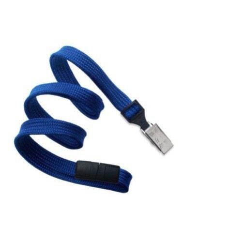 Royal Flat Braid Break-Away Lanyard with Bulldog Clip - 100pk