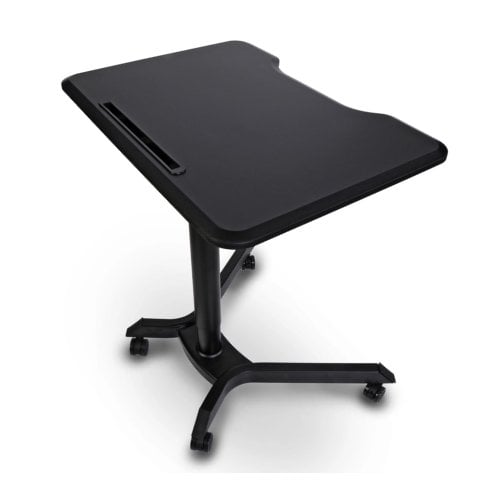 Adjustable Height Black Sit/Stand Mobile Desk with Easy Lift Design - Royal LT28