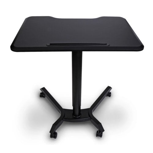 Adjustable Height Black Sit/Stand Mobile Desk with Easy Lift Design - Royal LT28