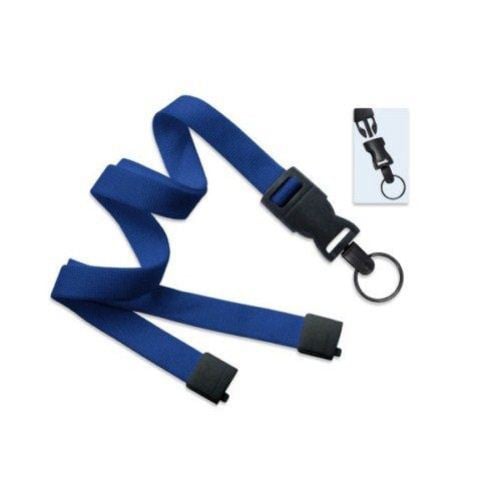 Royal Optiweave Break-Away Lanyard with DTACH Split Ring - 100pk