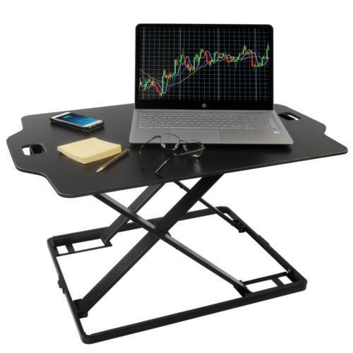 Royal SD22 Sit and Stand Adjustable Desk with Soft Foam Mat