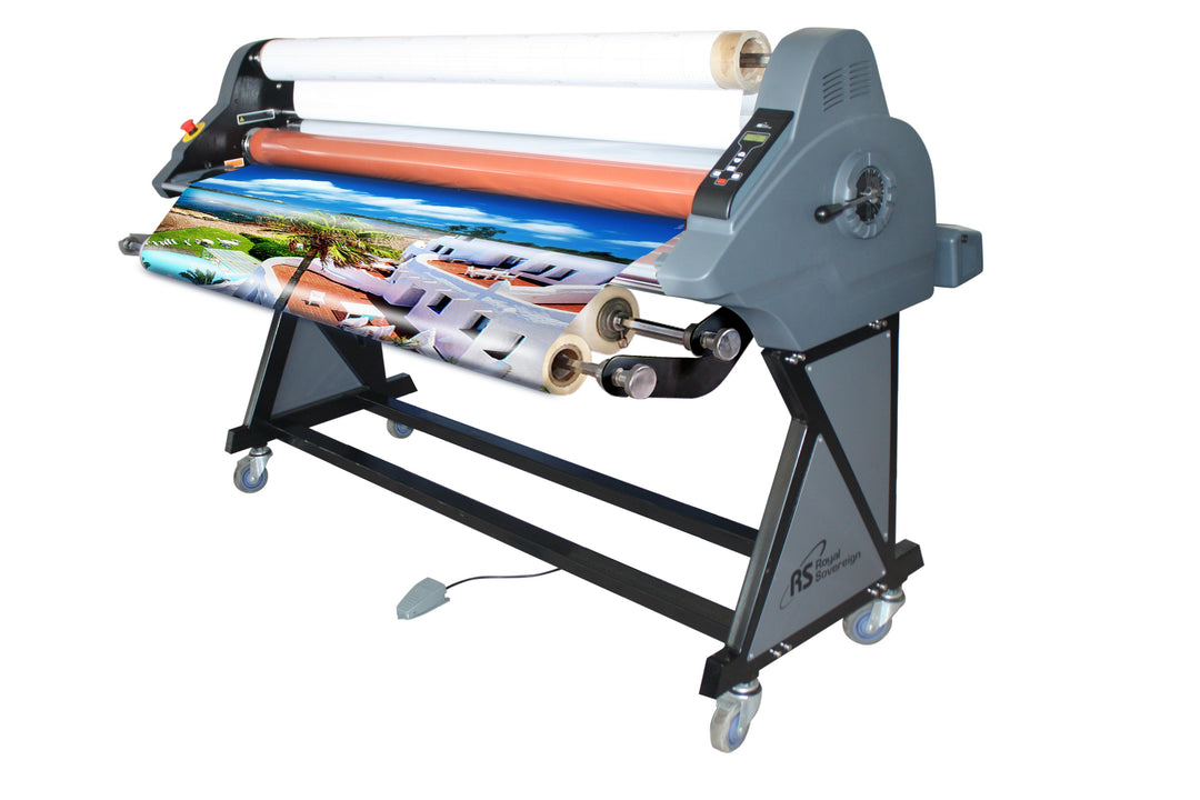 Royal Sovereign RSC-1651LSHF 65" Wide Format Heat Assist Laminator w/ Front Feeder and Rear Rewinder