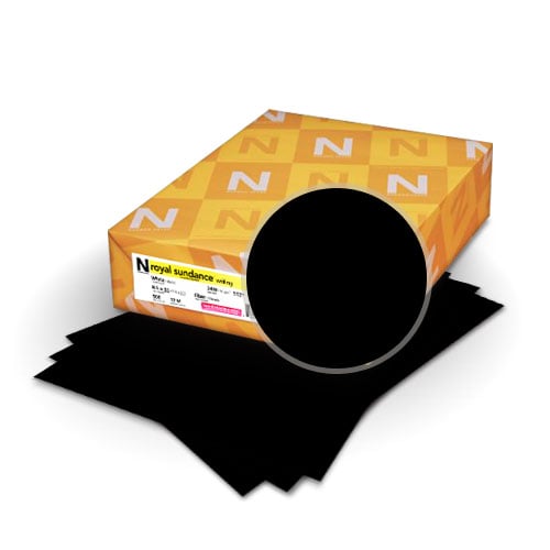 Royal Sundance Smooth Eclipse Black 8.5" x 11" 100lb Covers - 50pk