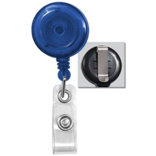 Royal Translucent Round Badge Reel with Belt Clip - 25pk
